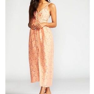 NWT FREE PEOPLE freah as a daisy Peach Dress in vintage coral size 8